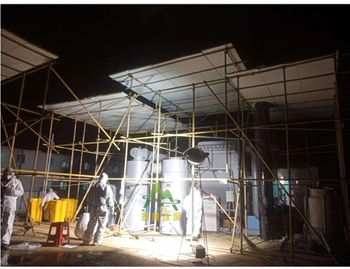 武漢火神山醫(yī)院垃圾焚燒爐工作現(xiàn)場(chǎng)