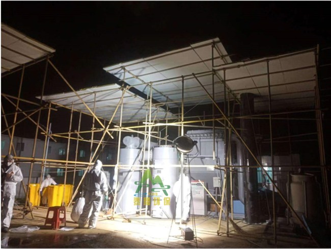 武漢火神山醫(yī)院垃圾焚燒爐工作現(xiàn)場